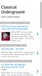 Mobile Screenshot of classicalunderground.com